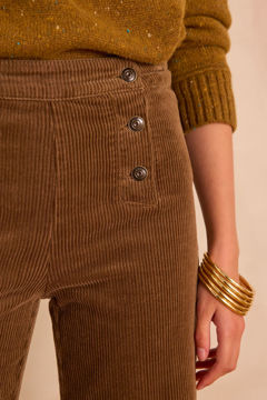 Picture of OXAN HIGH-WAISTED WIDE-LEG CORDUROY TROUSERS
